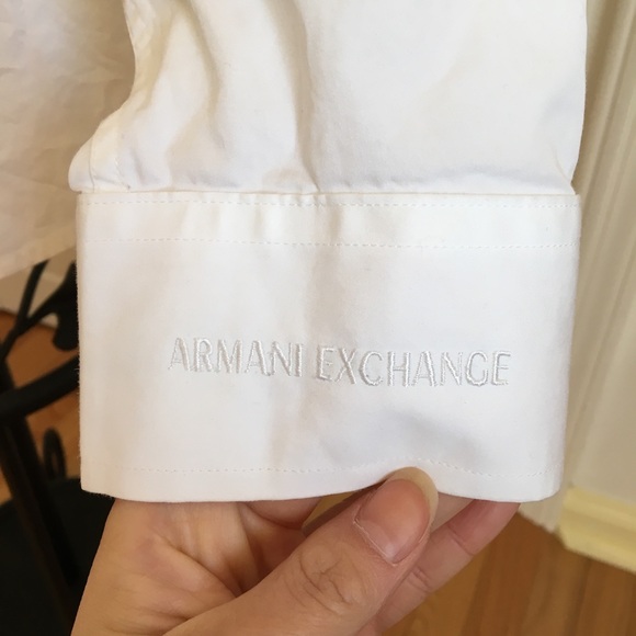 Armani Exchange White Button Down Dress Shirt - Picture 3 of 5